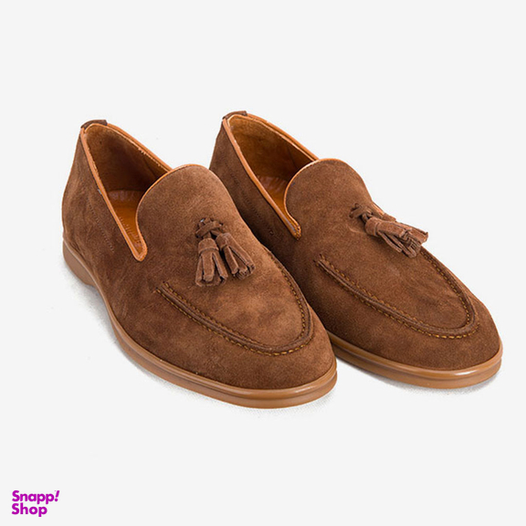 کفش راحتی مردانه چرم مشهد مدل j6222 رنگ شکلاتی