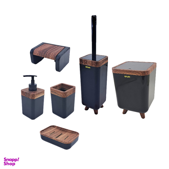 ست سرویس بهداشتی اطلس مدل ژیوار مجموعه ۶ عددی