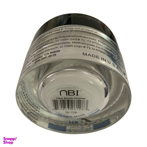پودر کاشت ناخن ان بی آی مدل Clear حجم 28 گرم