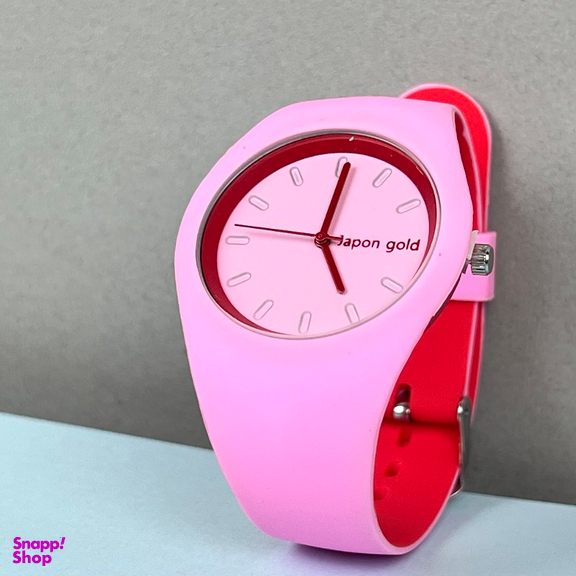 ساعت عقربه ای زنانه طرح آیس مدل Japon Gold رنگ صورتی