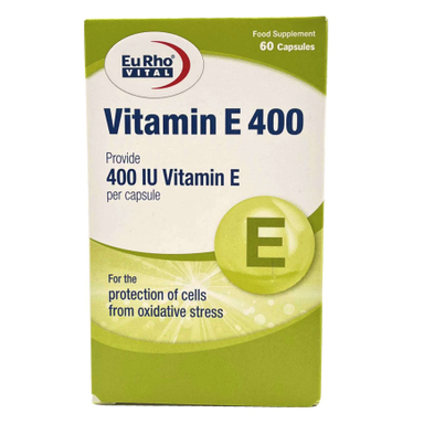 کپسول ویتامین E400 یورو ویتال بسته 60 عددی