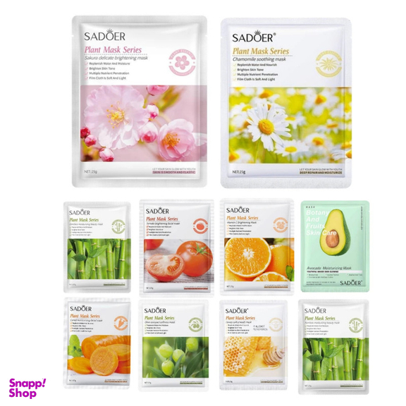 ماسک صورت سادور مدل آبرسان وزن 25 گرم بسته 10 عددی