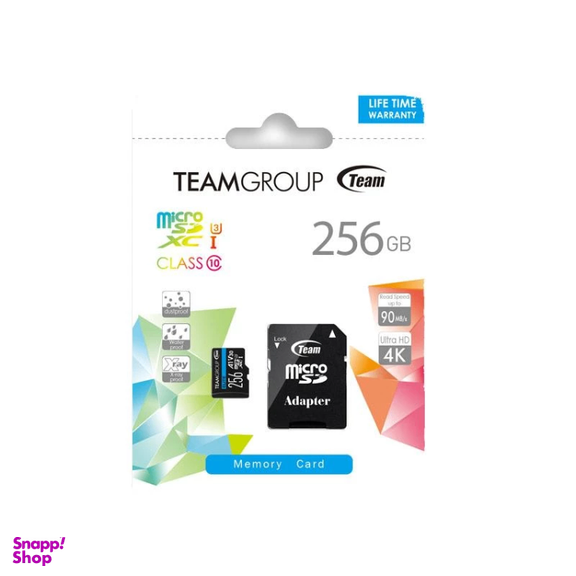 کارت حافظه MicroSDXC تیم گروپ مدل Elite UHS-I U1 ظرفیت 256 گیگابایت به همراه آداپتور