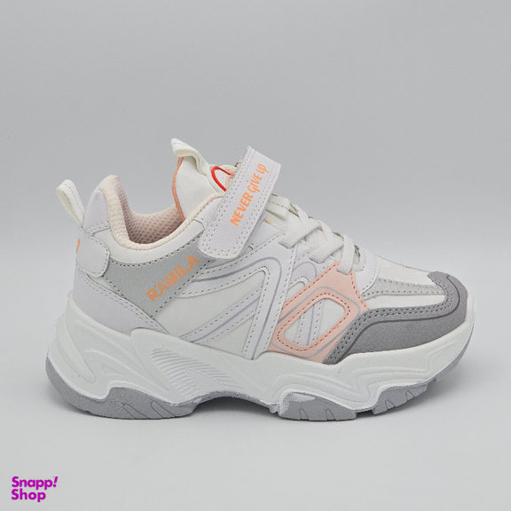 کتانی رامیلا کد 56777 رنگ سفید صورتی