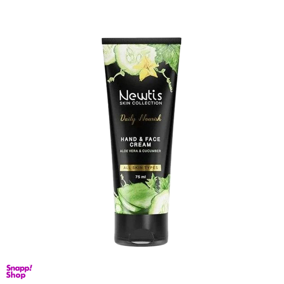 کرم مرطوب کننده دست و صورت نیوتیس مدل آلوئه ورا و خیار حجم 75 میلی لیتر