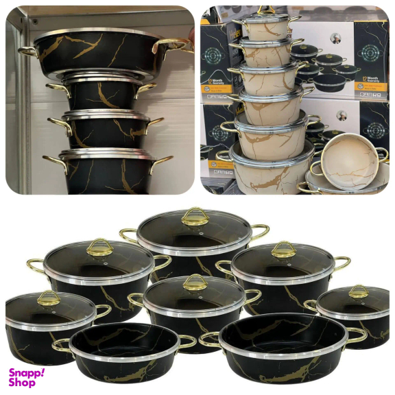 سرویس پخت و پز 14 پارچه هلنا مدل ماربل
