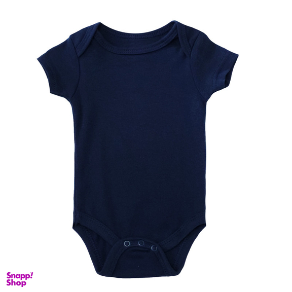 بادی آستین کوتاه نوزادی مدل 6219 رنگ سرمه ای