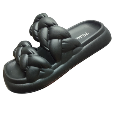 دمپایی زنانه پاپا مدل آهو کد 129610 رنگ مشکی