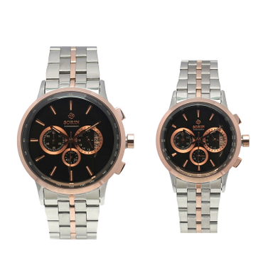 ست ساعت مچی عقربه ای زنانه و مردانه سورین مدل GL0914P-ST06B