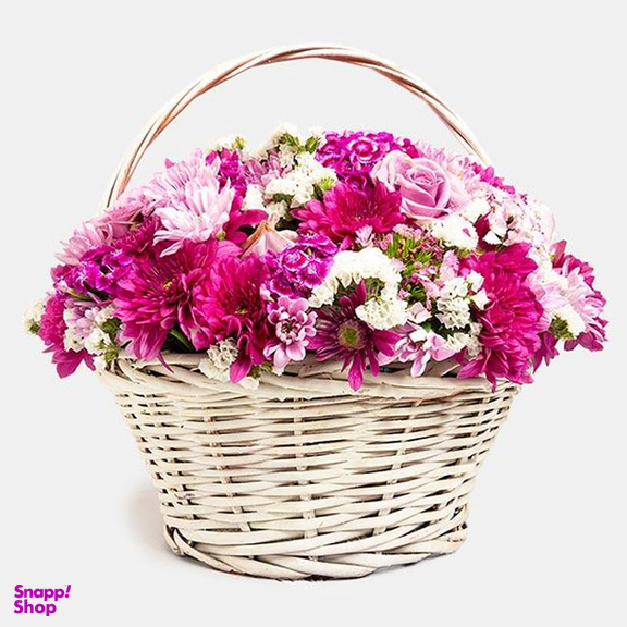 سبد گل طبیعی بهاره کد ۱