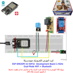 کیت آموزش الکترونیک مهندسیکا مدل خلاقیت دلتا ESP32+70