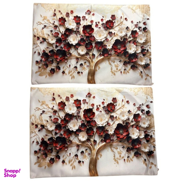 روبالشی طرح گل کد 306 مجموعه 2 عددی