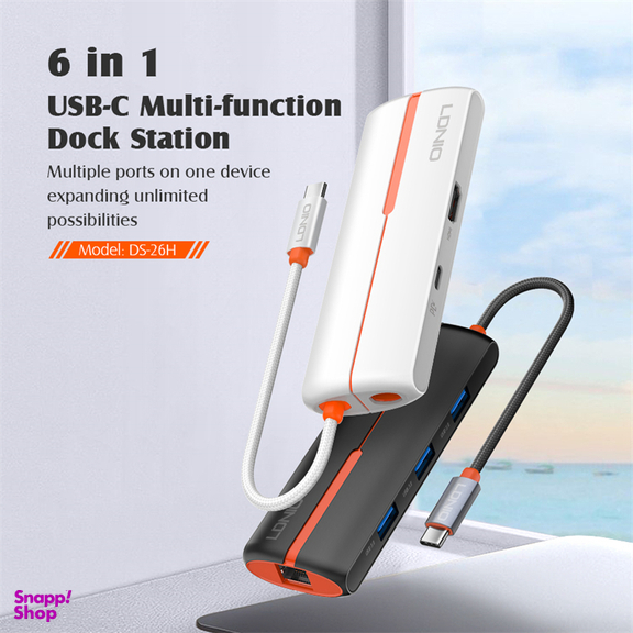هاب 6 پورت Type-C الدینیو مدل DS-26H