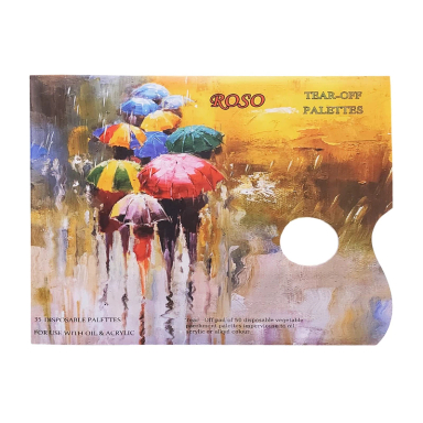 پالت رنگ یکبار مصرف روسو کد 6695 بسته 35 عددی