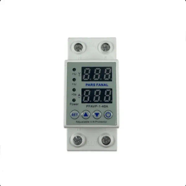 محافظ ولتاژ تکفاز 40 آمپر دیجیتال پارس فانال مدل PFAVP-2P/40A