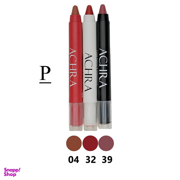 رژ لب جامد جامد مخملی آچرا مدل P مجموعه 3 عددی