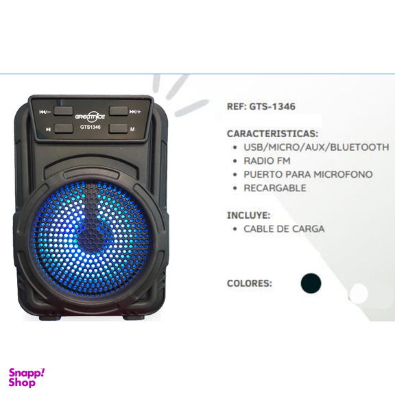 اسپیکر بلوتوثی قابل حمل ای ال وی مدل GTS-1346