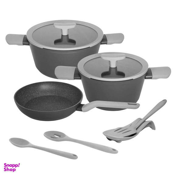 سرویس قابلمه و تابه گرانیت 9 پارچه لیدوما مدل لئو سری برگهوف