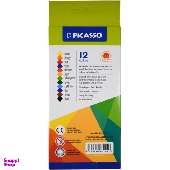 مداد رنگی 12 رنگ پیکاسو مدل 12 Colors