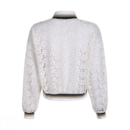 کت زنانه گره استایل مدل قوی سپید رنگ سفید