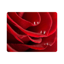 ماوس پد اطلس آبی طرح گل رز و قطره آب مدل T7250