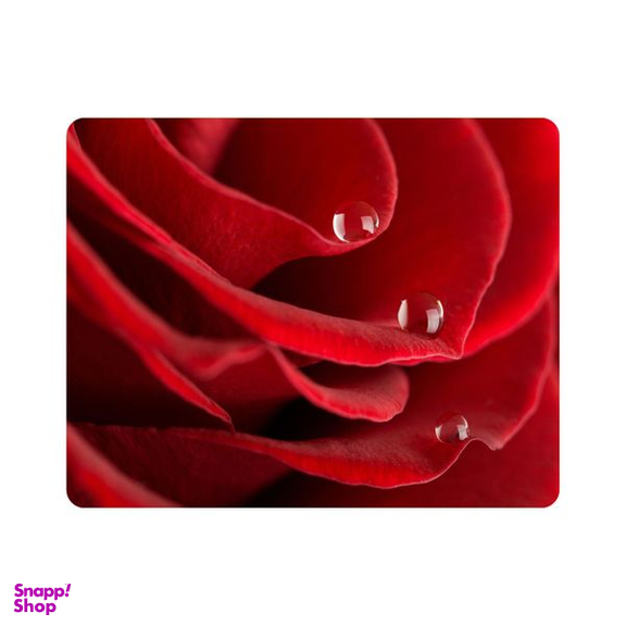 ماوس پد اطلس آبی طرح گل رز و قطره آب مدل T7250