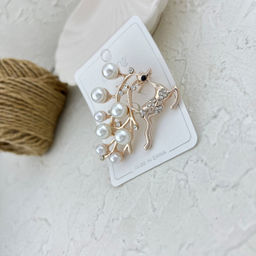 گل سینه دخترانه مدل گوزن کد G4131