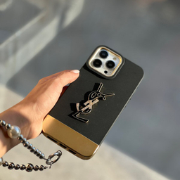 قاب گوشی موبایل مدل GOLD YSL کد Mc17 مناسب اپل iPhone 12 به همراه آویز