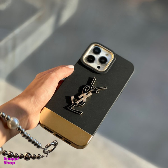 قاب گوشی موبایل مدل GOLD YSL کد Mc17 مناسب اپل iPhone 12 به همراه آویز