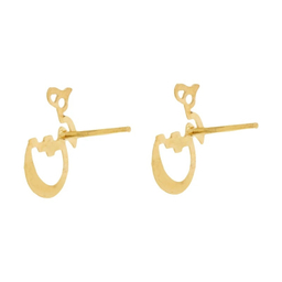 گوشواره میخی طلا 18 عیار زنانه وی وی گلد گالری مدل هیچ