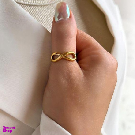 انگشتر طلا 18 عیار گالری ابرا طرح بی نهایت کد A109 سایز 54