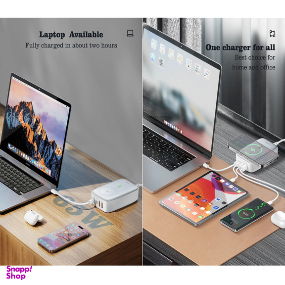 شارژر رومیزی الدینیو مدل GAN-6IN1-Q4010-140W