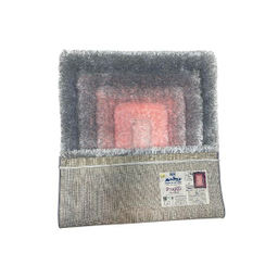 فرش ماشینی بزرگمهر مدل شگی 3D کد 55015 رنگ طوسی نقره ای