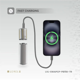 پاوربانک لولو مدل LVL-SWAPCP-PB15K-TR SwapCell PRO ظرفیت 15000 میلی آمپر ساعت