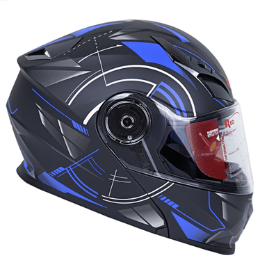 کلاه کاسکت فک متحرک ردلاین مدل 939 طرح Blue Time به همراه کاور