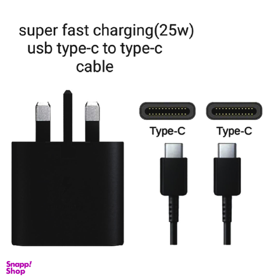 آداپتور شارژر سامسونگ مدل PD 25W با کابل USB Type-C