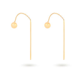 گوشواره طلا 18 عیار زنانه میلی گالری مدل بخیه ای کد MT1266