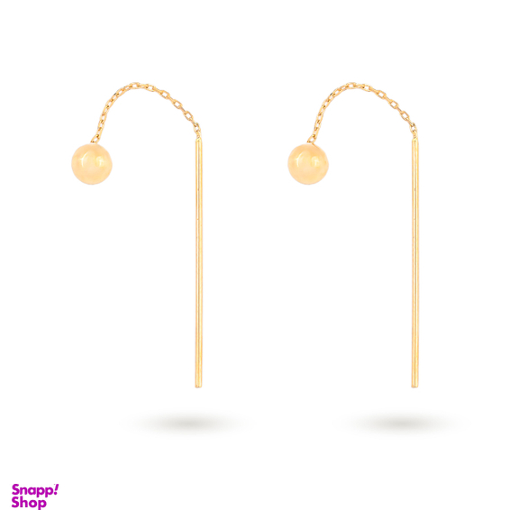 گوشواره طلا 18 عیار زنانه میلی گالری مدل بخیه ای کد MT1266