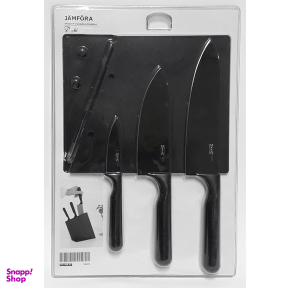 سرویس چاقو آشپزخانه ایکیا مدل JAMFORA کد 103.468.31 مجموعه 3 عددی