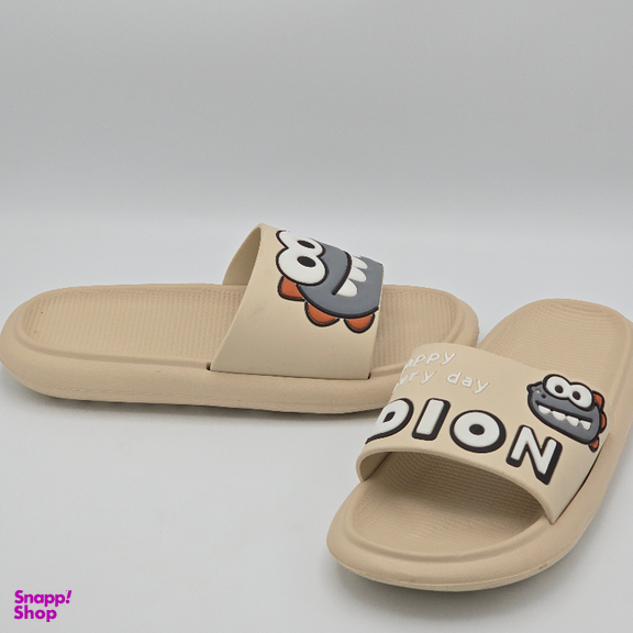 دمپایی زنانه زیتون مدل داینو کد 6799 رنگ کرم