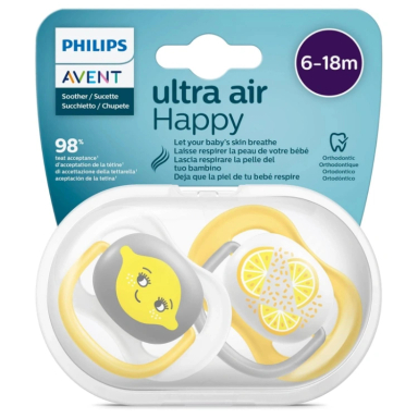 پستانک الترا ایر 18-6 ماه اونت کد SCF080/18 طرح لیمو