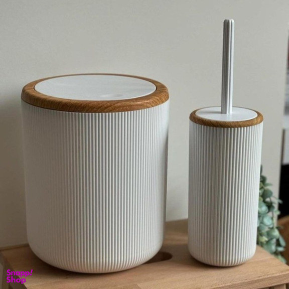 ست سطل و فرچه کاریزما طرح چوب کد 338 بسته 2 عددی