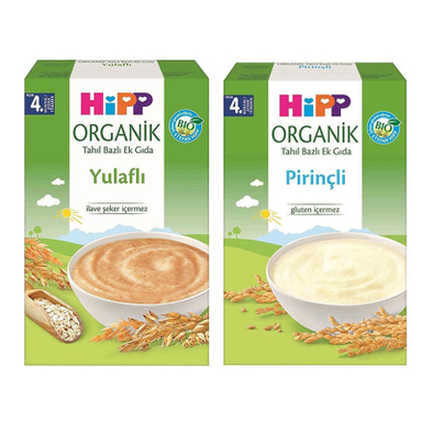 غذای کمکی کودک جو دوسر و 5 غله بدون شیر هیپ 200 گرم بسته 2 عددی