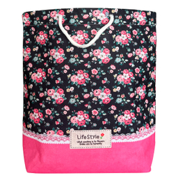 ساک هدیه پارچه ای طرح رزگاردن سایز 27×30 سانتی متر