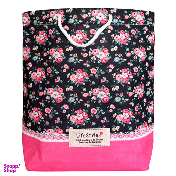 ساک هدیه پارچه ای طرح رزگاردن سایز 27×30 سانتی متر