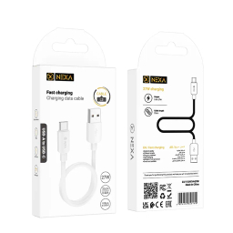 کابل شارژ 27 وات Type-C نکسا مدل L3 طول 25 سانتی‌ متر