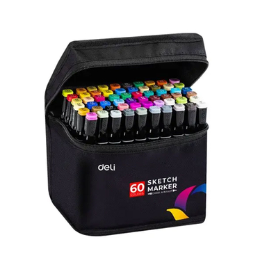 ماژیک دوسر 60 رنگ دلی مدل Sketch Markers