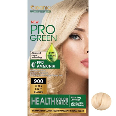 کیت رنگ مو کلینیک کیندی شماره 900 رنگ بلوند کاملا روشن