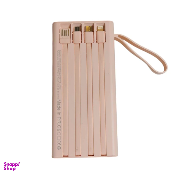 پاور بانک کالوس مدل چراغ قوه دار کد PW-100F ظرفیت 10000 میلی آمپر ساعت