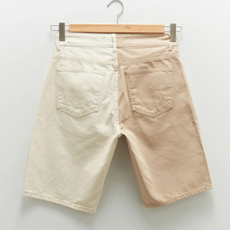 شلوارک مردانه ال سی وایکیکی مدل جین دورنگ